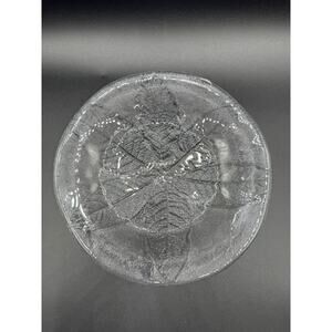 Kosta Boda Plate Salad Dessert Sweden Party Leaf Torte Vintage 1970s